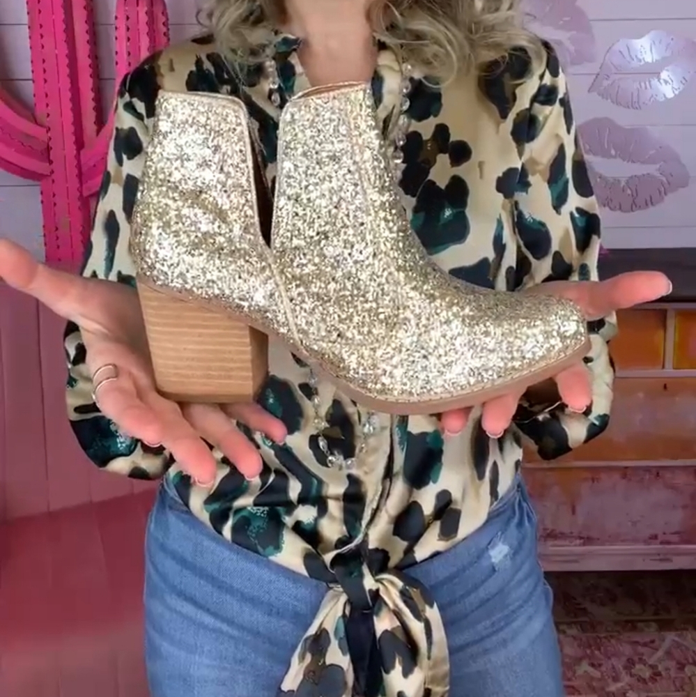 Fiery Gold Booties Size 8